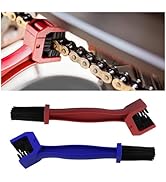 2PCS Motorcycle Chain Brush,Double-Ended Motorcycle Chain Cleaner with Three-Sided and Long Brist...