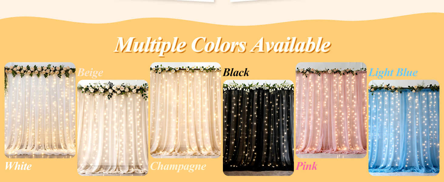 Sheer backdrop curtain