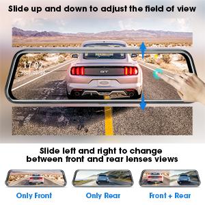 Adjustable rear view angle 