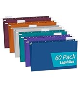 Hanging File Folders, RAZCC 60 Pack Reinforced Hanging Folders Legal Size, Designed for Bulky Fil...