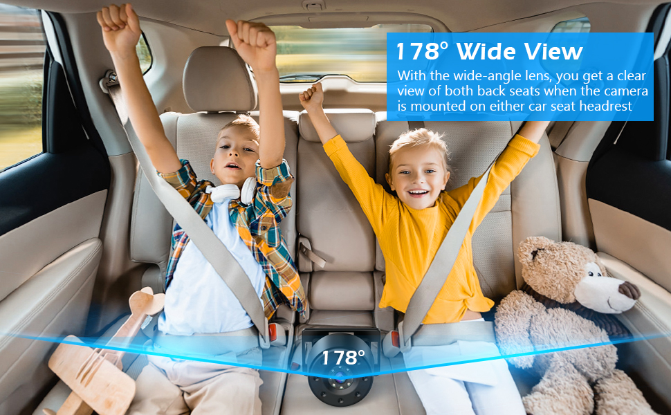 178° Wide View baby car camera