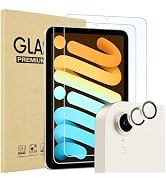 ProCase 2-Pack Tempered Glass Screen Protector for iPad Mini 6 8.3 2021 + 2-Pack Camera Lens Prot...