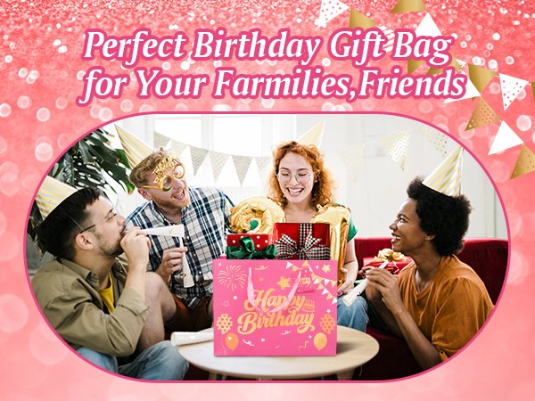 Pink Birthday Gift Bag
