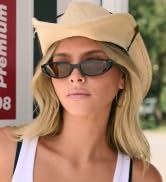 SOJOS Trendy Oval Cat Eye Polarized Sunglasses Womens Mens, 80s 90s Retro Small Thin Y2K Sunnies ...