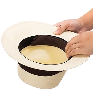 sweat stain guard insert strip adhesive size reducer panama straw hat sweatband