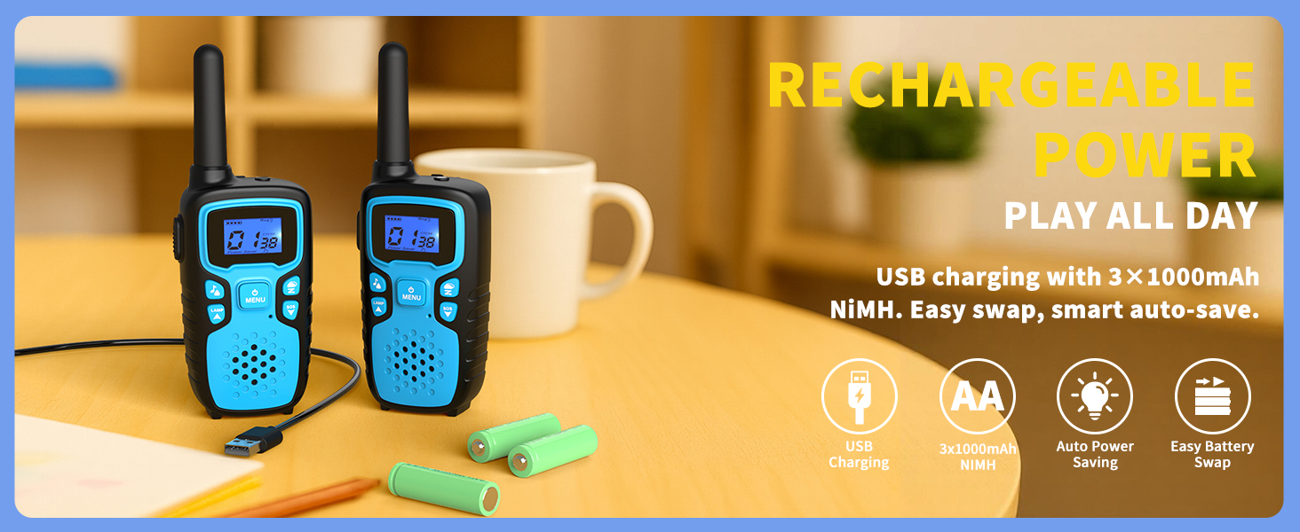 walkie talkies for kids rechargeable