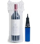 MONKKINO 10pcs Wine Bags for Travel, Quick Inflation Bottle Protector Sleeve Bubble Wrap for Dura...