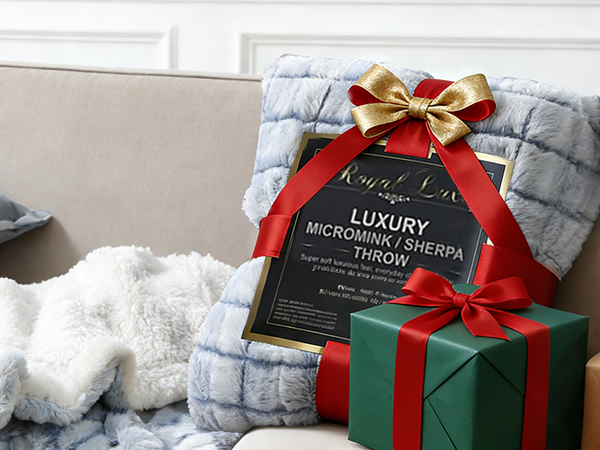 Royal Luxe Micromink Sherpa Reversible Throw