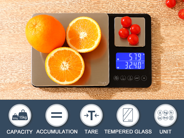 dual kitchen scale
