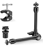 Magic Arm with Super Clamp Kit, 9.8" Adjustable Magic Arm Camera Mount with 1/4" &amp; 3/8" Threads, ...