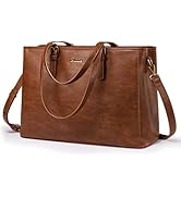 LOVEVOOK Laptop Bag, 15.6 Inch Womens Vegan Leather Computer Briefcase, Professional Office Work ...