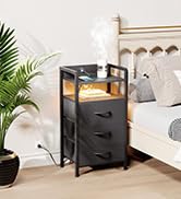 black nightstand with 3 drawers