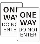 Anobell 2Pack One Way Do Not Enter Sign 18"x12" Traffic Control Sign Engineer Grade Reflective Al...