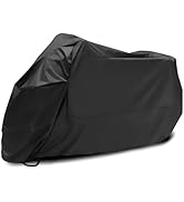 Arwrilt Motorcycle Cover, Waterproof Sun Outdoor Motorbike Full Cover with Storage Bag, All Seaso...