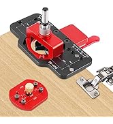 Meticuloso 35mm Hinge Jig, Aluminum Alloy Concealed Hinge Jig, Accurate Locking Hinge Drilling Ji...