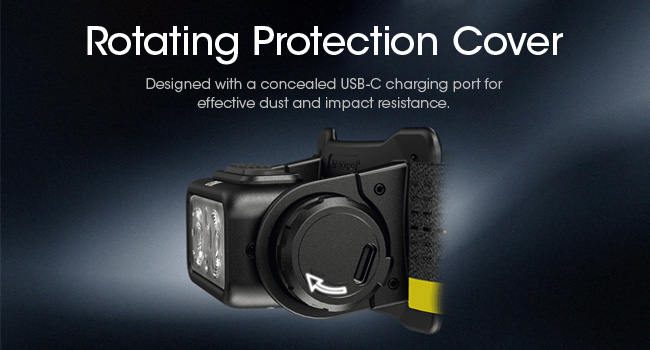 The NU43 zoomed in and turned to the side to see where the USB-C port is located.