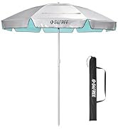 G4Free UPF 50+ 6.5ft Beach Umbrella with Sand Anchor UV Protection Portable Sun Shade Umbrella 6....