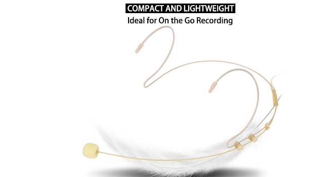 Beige Ear Hanging Microphone