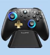 EasySMX D05 PC Controller - Enhanced Wireless Bluetooth Pro Controller with Charging Dock/Hall Se...