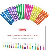 Dacono Highlighters Assorted Colors, 24 Pack Chisel Tip Highlighter Markers, Bulk Highlighters fo...