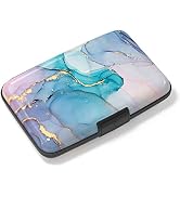Atufsuat Credit Card Holder, Mini Aluminum Card Wallet RFID Blocking Slim Metal Hard Card Case fo...