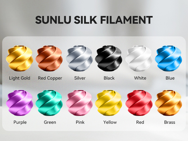 sunlu shiny silk pla plus Filament 1.75mm 3d printer filament sunlu filament 1kg silk filament