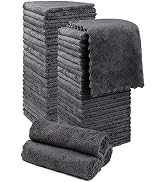 Orighty Washcloths 48 Pack, Ultra Soft Face Cloths 12 x 12 inch, Absorbent &amp; Quick Drying Coral V...