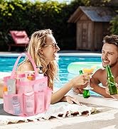 mesh shower caddy pink
