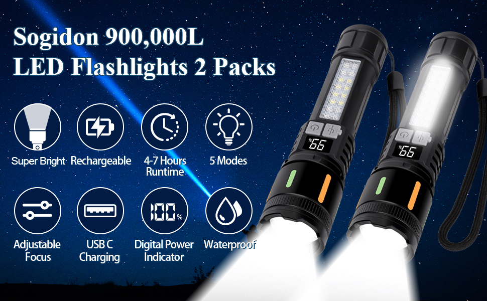 flashlight high lumens rechargeable