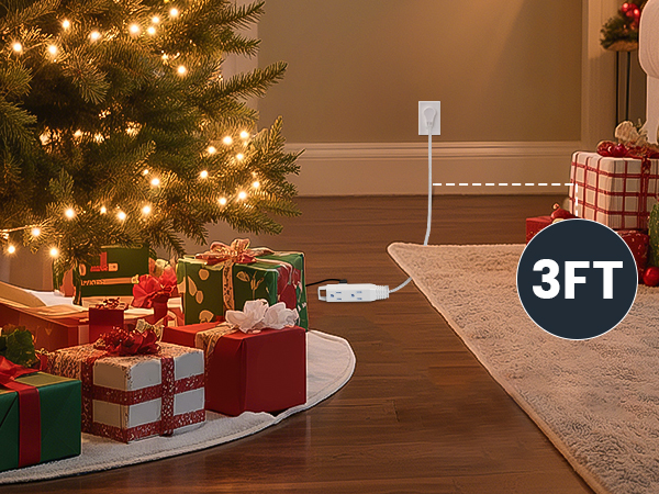 360° Rotating Flat Plug Extension Cord