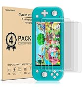 [4 Pack] Hestia Goods Tempered Glass Screen Protector Compatible with Nintendo switch lite - Tran...
