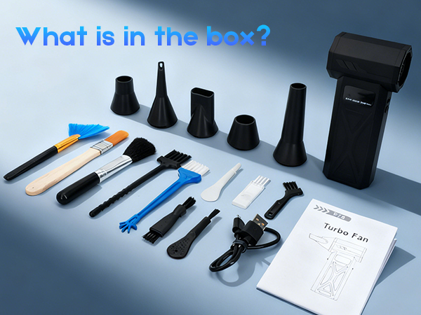 Portable Electric Air Duster, Rechargeable Cordless Air Blower with LED Light for Computer compact