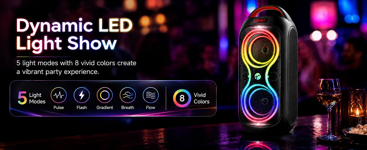 great led rgb effects with changing lights