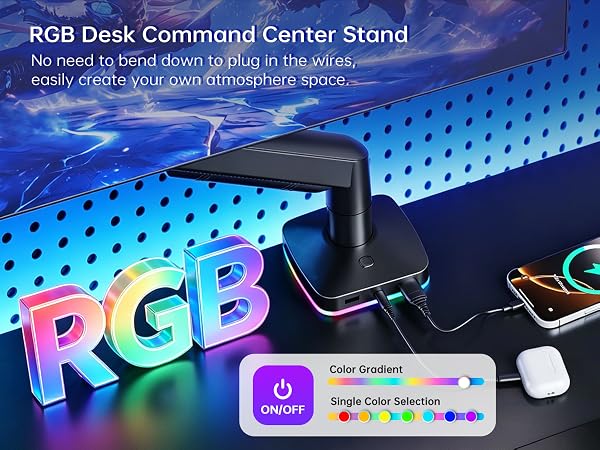 RGB Monitor Stand with usb port