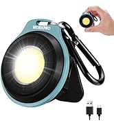 WORKPRO COB Keychain Work Light, Rechargeable Magnetic EDC Keychain Flashlight, Mini Pocket Carab...