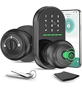 HEI LIANG Keypad Smart Door Lock with Knob, Keyless Entry Door Lock, Fingerprint Door Knob for Fr...