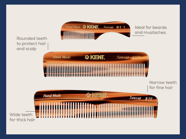 Kent mens beard comb kit perfect for daily styling