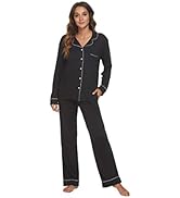 HEARTNICE Womens Pajama Set, Soft Long Sleeve Pajamas &amp; Long Pants with Pockets, Warm Button-up S...
