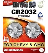 Key Fob Battery CR2032 for Chevy (2 Pack) - OEM Remote Replacement for Chevy Tahoe, Suburban, Tra...