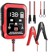 6V 12V Battery Charger 1.5A Automatic Battery Maintainer Trickle Charger Smart Float Charge, Auto...
