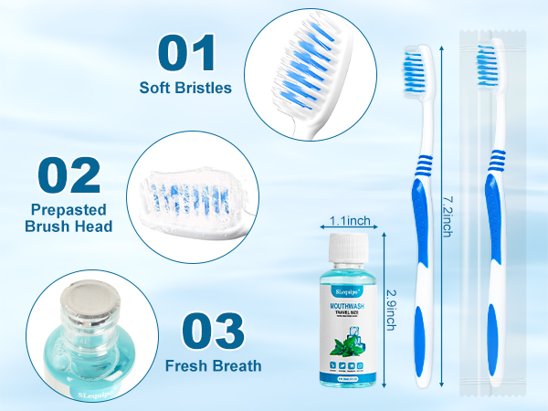 Individually Wrapped tooth brush travel kit