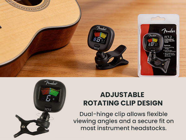 Fender FCT-2 Professional Multi-Instrument Clip-On Tuner for Guitar