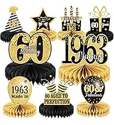 9PCS 60th Birthday decorations 60th birthday Centerpieces for Tables Decorations 2023 Vintage 196...