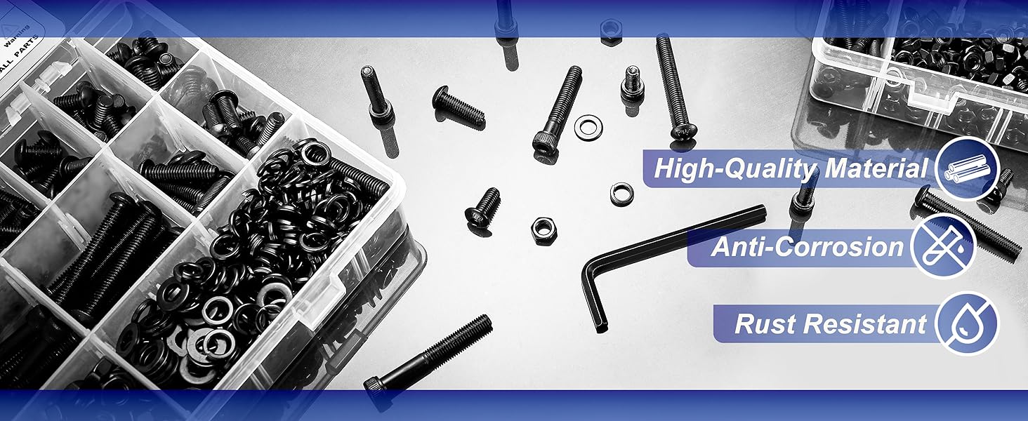 Screw Kit with Nuts Lock &amp;amp; Flat Washers
