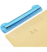 WorkLion Hole Puncher 3 Ring – Blue Portable Metal Hole Punch Single for Binder, 5 Sheet Capacity
