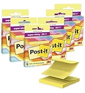 Post-it Super Sticky Notes-to-go Pop-Up Notes, 3 in. x 3 in., 6 Dispensers with 540 Total Pastel ...