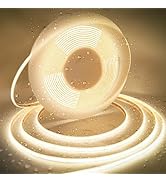AXMOTUT 32.8ft COB LED Strip Lights Waterproof IP68, 4000K Natural White Outdoor 24V Dimmable Sil...