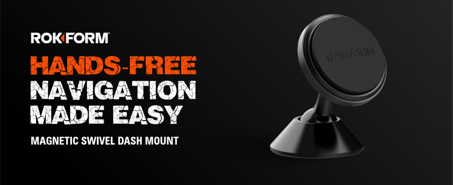 rokform car mount; magnetic holder iphone; galaxy; swivel dash; accessories; stand; lock; rockform