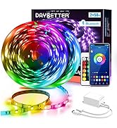 DAYBETTER Led Strip Lights 100ft (2 Rolls of 50ft) Smart Light Strips with App Control Remote, 50...