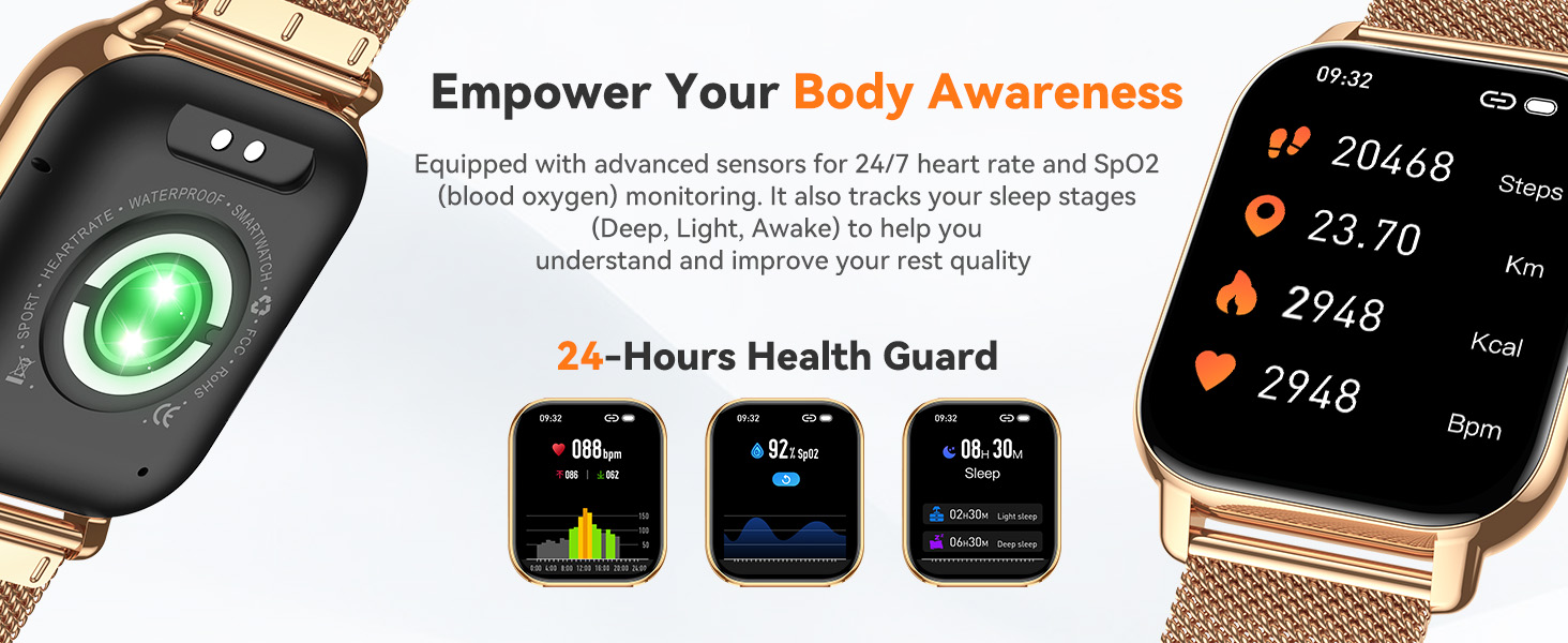 android smart watch; heart rate monitor watch; Blood oxyage watch; Step tracker